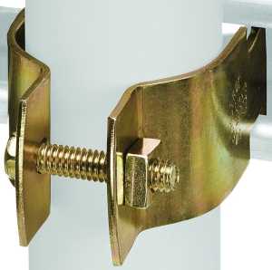 SuperStrut Z703 1 1/4-10 Pipe Clamp, Steel, Gold, Galvanized