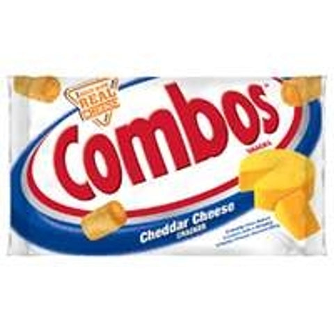 Combos CCCOMBO18 Stuffed Snacks, Solid, Cheddar Cheese, 1.7 oz Bag, Pack of 18