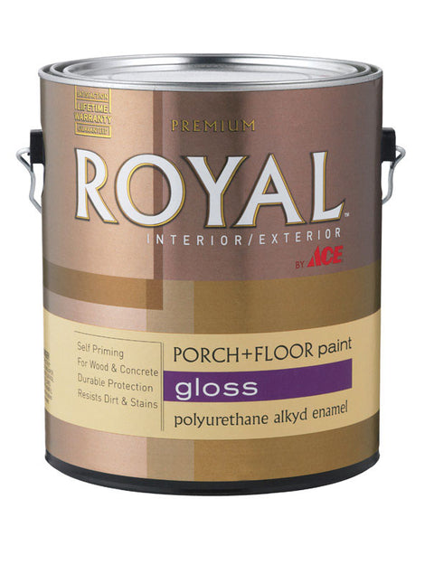 Ace Gloss Polyurethane Enamel Porch + Floor Paint 250g/L Steel Wool Gray 1 gal.