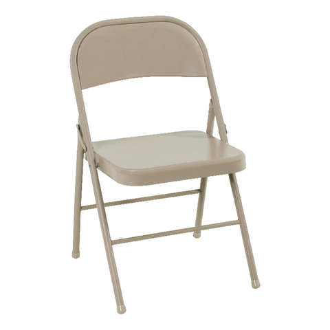 Cosco Antique Sand Metal Folding Chair 1 pk, Pack of 4