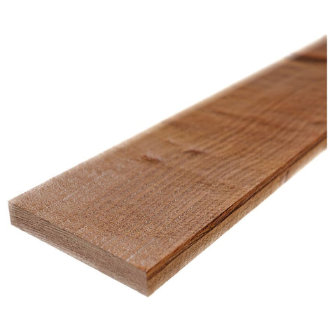 1 x 10, Western Red Cedar, No. 2 & Better, Green, Surfaced on 4 Sides