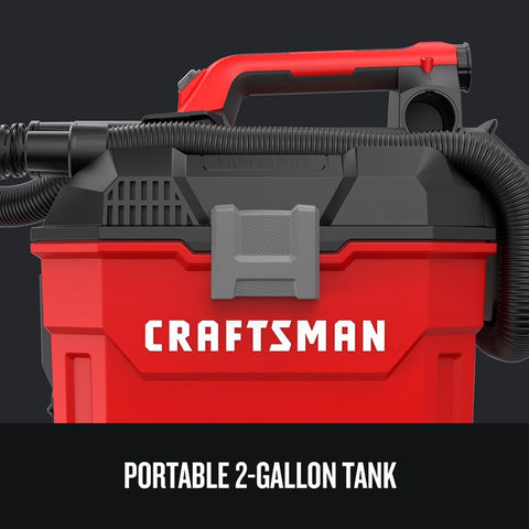 Craftsman V20 CMCV002B 2 gal Cordless Portable Wet/Dry Vacuum