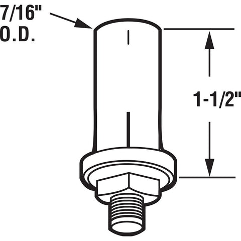 Prime-Line N 6584 Door Pivot, 30 lb, Nylon