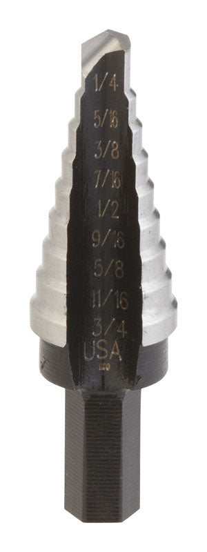Irwin Unibit High Speed Steel Hex 1/4 - 3/4 in. Dia. Step Drill Bit 1 pc.
