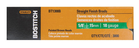 Stanley Bostitch 5/8 in. L 18 Ga. Straight Brad Nails 3,000 pc.