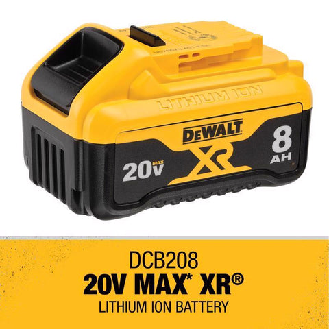 DeWalt 20V MAX XR DCB208 8 Ah Lithium-Ion Battery 1 pc