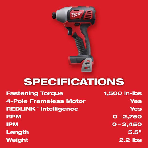 Milwaukee M18 1/4 in. Cordless Brushed Impact Driver Kit (Battery & Charger)