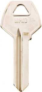 Hy-Ko 11010CO89 Key Blank, Brass, Nickel, For: Corbin Russwin Cabinet, House Locks and Padlocks, Pack of 10