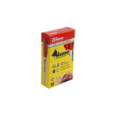 C.H. Hanson El Marko Red Medium Tip Permanent Marker 1 pk, Pack of 12