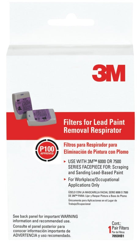 3M P100 Series 7093H1-DC Respirator Cartridge, Bayonet, Plastic Frame ...