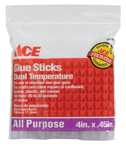 Ace All Purpose Glue Stick 0.5 in. Dia. x 4 in. L 24 pk