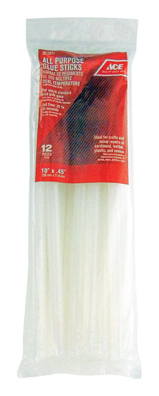 Ace All Purpose Glue Stick 0.5 in. Dia. x 10 in. L 12 pk