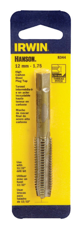 Irwin Hanson High Carbon Steel 12mm-1.75 Metric Plug Tap 1