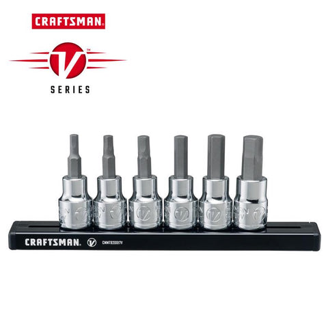Craftsman V-Series X-Tract Technology 3/8 in. drive SAE Hex Bit Socket Set 6 pc