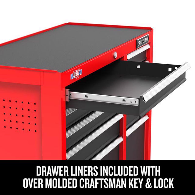 Craftsman S2000 26.5 in. 5 drawer Steel Rolling Tool Cabinet 37.5 in ...