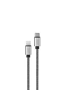 PowerZone KL-029X-2M-LIGHTN Charging Cable, Lightning, Type C, 6 ft L