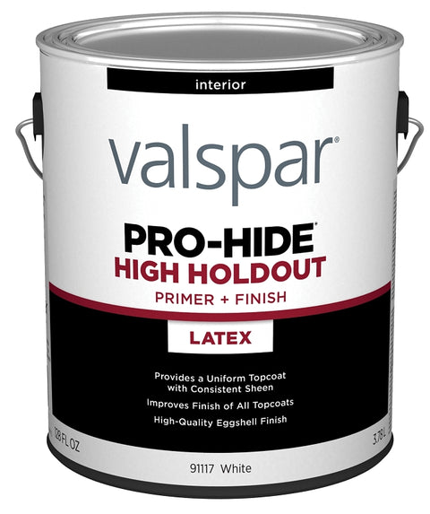 Valspar Pro-Hide 91117 028.0091117.007 Interior High-Holdout Primer, White, 1 gal, Metal Pail, Pack of 4