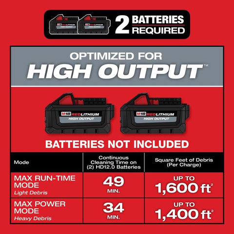 Milwaukee M18 FUEL 0920-20 9 gal Cordless Wet/Dry Vacuum Tool Only 18 V 4.25 HP