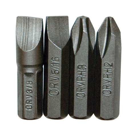 Great Neck Multi Size Screwdriver Bit 1/4 in. Dia. 4 pc.