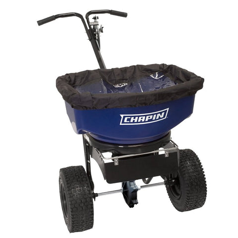 Chapin 82088B Professional Sure Spread Salt and Ice Melt Spreader with Baffles, 80 lb, Powder-Coated Steel Frame