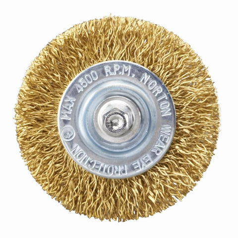 Norton Clipper 2 in. Coarse Crimped Wire Cup Brush Brass 4500 rpm 1 pc