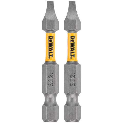 DeWalt Max Fit Square #2 X 2 in. L Screwdriver Bit Set Steel 2 pk