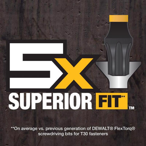 DeWalt FlexTorq Torx T30 X 1 in. L Impact Driver Bit Set Steel 3 pc