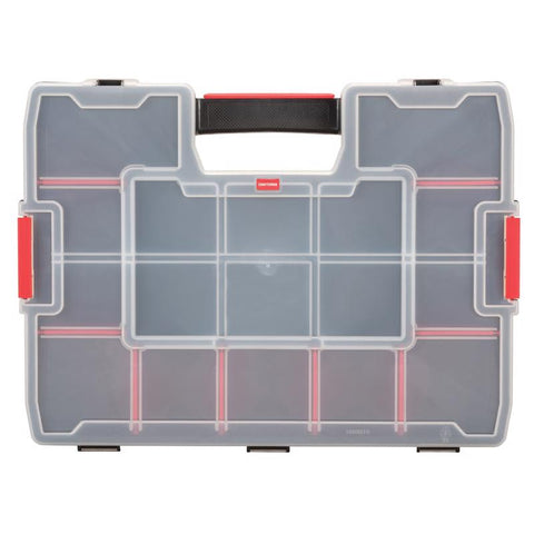 Craftsman 14.8 in. W X 2.71 in. H X 11.5 in. D Storage Organizer Plastic 14 compartments Black/Red