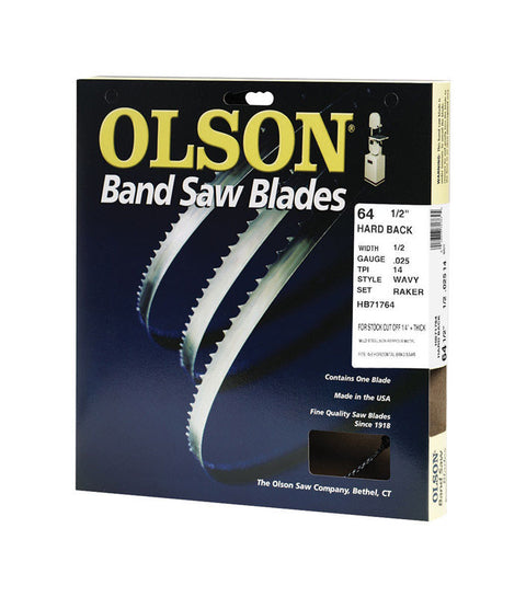 Olson 64.5 in. L x 0.5 in. W Metal Band Saw Blade