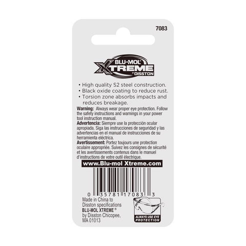 Blu-Mol Xtreme Square 3 X 2 in. L Screwdriver Bit S2 Tool Steel 2 pc