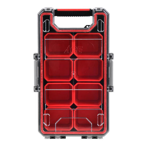 Ace 14.76 in. W X 3.15 in. H Storage Organizer Metal/Plastic 8 compartments Black/Red