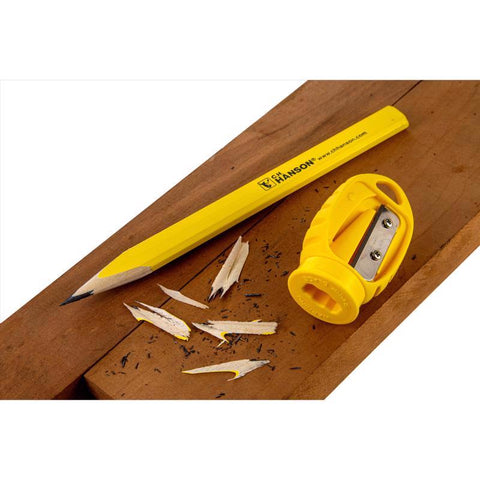 C.H. Hanson 2 in. L Carpenter Pencil and Sharpener Yellow 10 pc