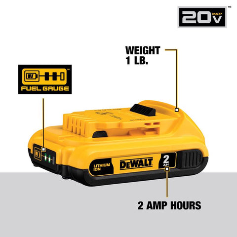 DeWalt 20V MAX DCB324-4 Lithium-Ion 2Ah and 4Ah Battery Combo Pack 4 pc