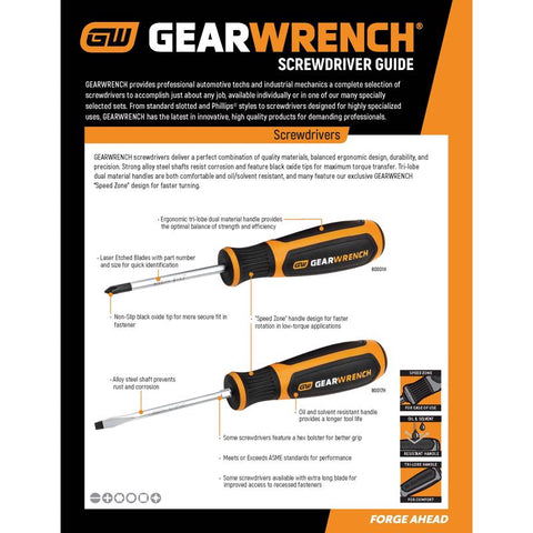 GEARWRENCH Phillips/Slotted Screwdriver Set 12 pc