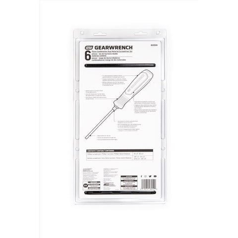 GEARWRENCH Phillips/Slotted Screwdriver Set 6 each