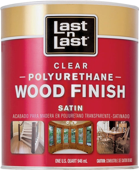 Last n Last 50104 Wood Finish, Satin, Liquid, Amber, 1 qt, Can
