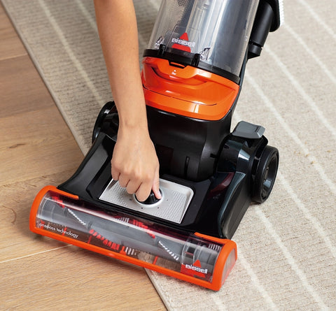 Bissell CleanView 1831 Vacuum Cleaner, Multi-Level Filter, 25 ft L Cord, Samba Orange