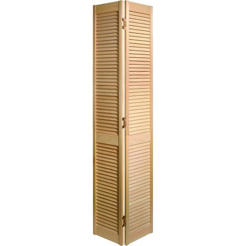 32 in. x 80 in. Bi-Fold Louver/ Louver Pine Door