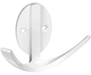 National Hardware V8010 N807-010 Robe Hook, 2-Hook, Zinc, 1/PK, Pack of 5