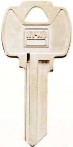 Hy-Ko 11010FA1 Key Blank, Brass, Nickel, For: Falcon Cabinet, House Locks and Padlocks, Pack of 10