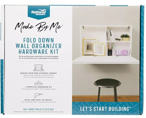 National Hardware N900-005 Wall Organizer Hardware Kit, Fold Down, Plastic/Steel