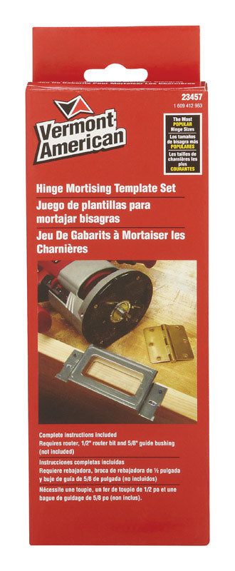 Vermont American Template Set Display Pack Hinge Mortising,Template Set 3-1/2 in.