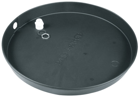 Camco USA 11360 Recyclable Drain Pan, Plastic, For: Electric Water Heaters, 24 in ID x 2-1/2 in D