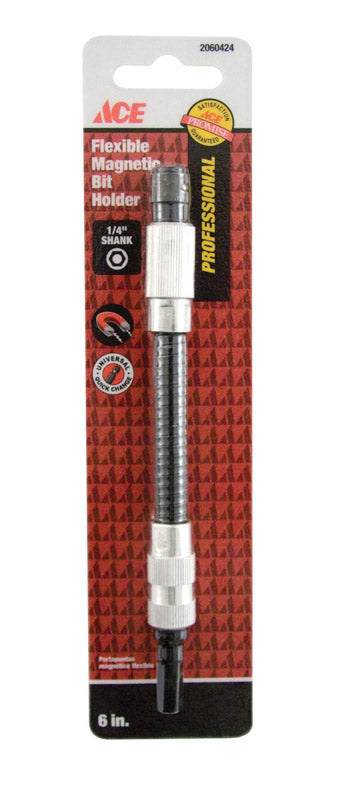Ace Flexible Screwdriver Bit Holder 1/4 in. Dia. x 6 in. L 1 pc.