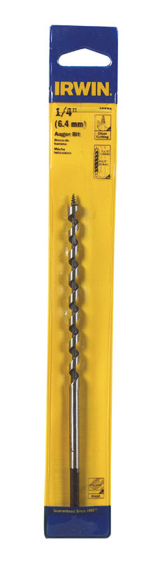Irwin Carbon Steel Hex 1/4 in. Dia. x 7-1/2 in. L Auger Bit 1 pc.