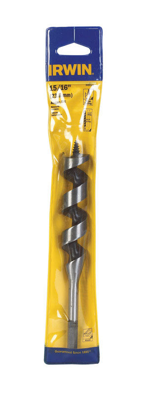 Irwin Carbon Steel Straight 15/16 in. Dia. x 7-1/2 in. L Auger Bit 1 pc.