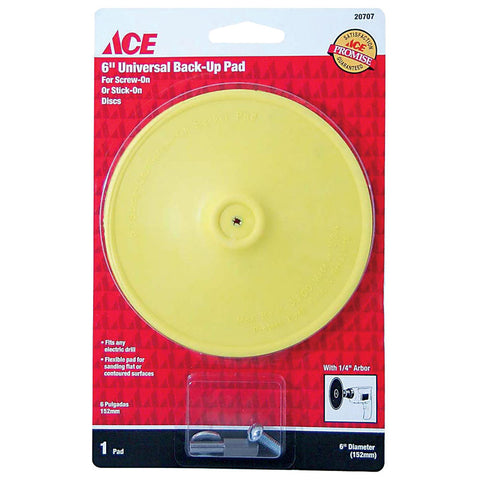 Ace 6 in. Dia. Plastic Backing Pad