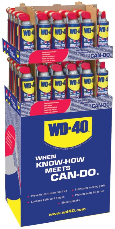 WD-40 SMART STRAW 490047 Lubricant, Multi-Purpose, Petroleum Base, Light Amber, 11 oz Aerosol Can, Liquid, Pack of 48