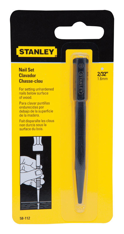 Stanley 4 in. L Steel Nail Set