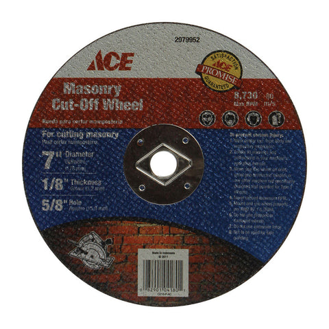 Ace 7 in. Dia. x 0.125 in. 0.625 in. Cut Off Blade